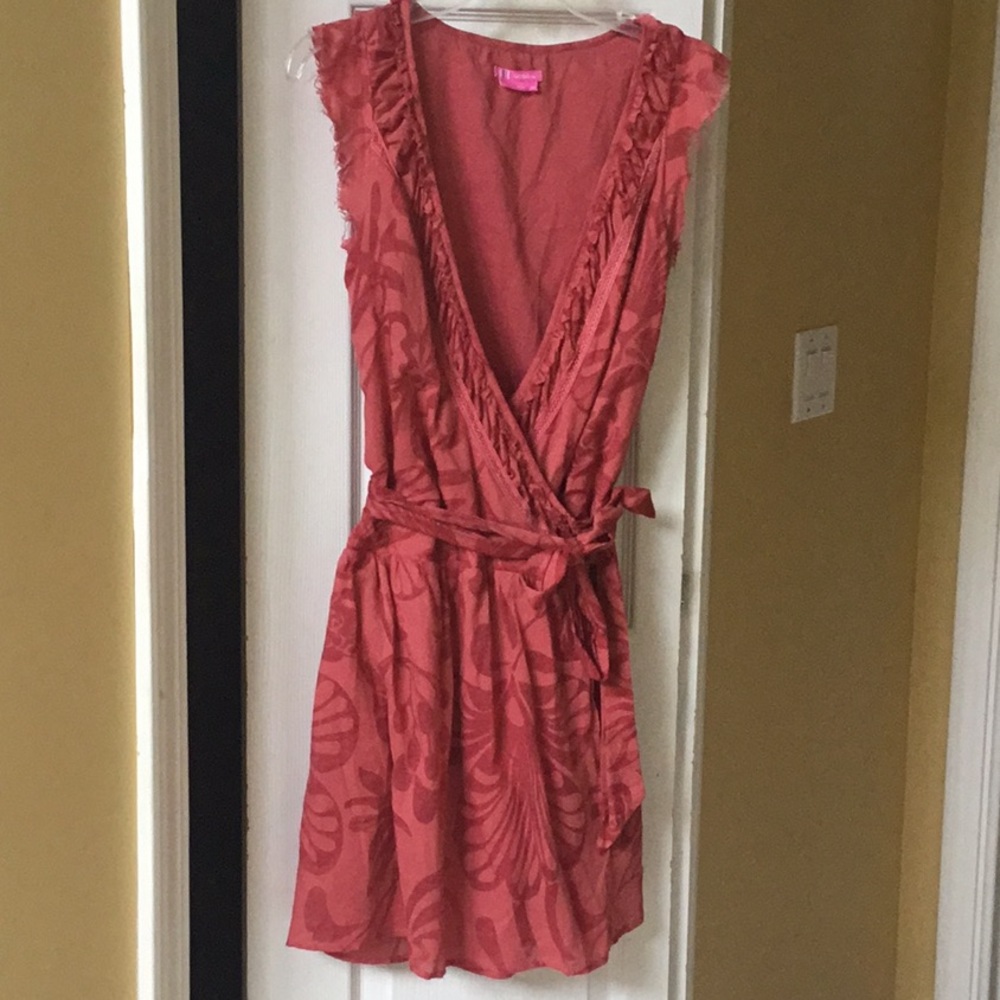 BCBG wrap Dress w/ Hidden Floral print